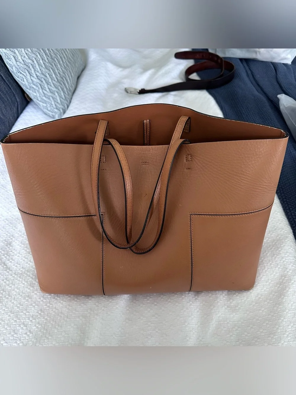 Tory Burch Block T Leather Tote